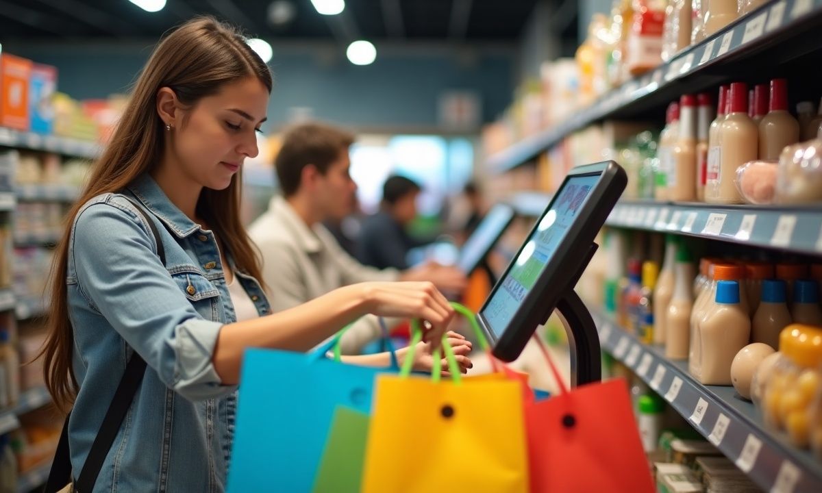 Cette directrice a fait deux mois de courses presque gratuites grâce à cette ruse en caisse automatique, attention vous ...