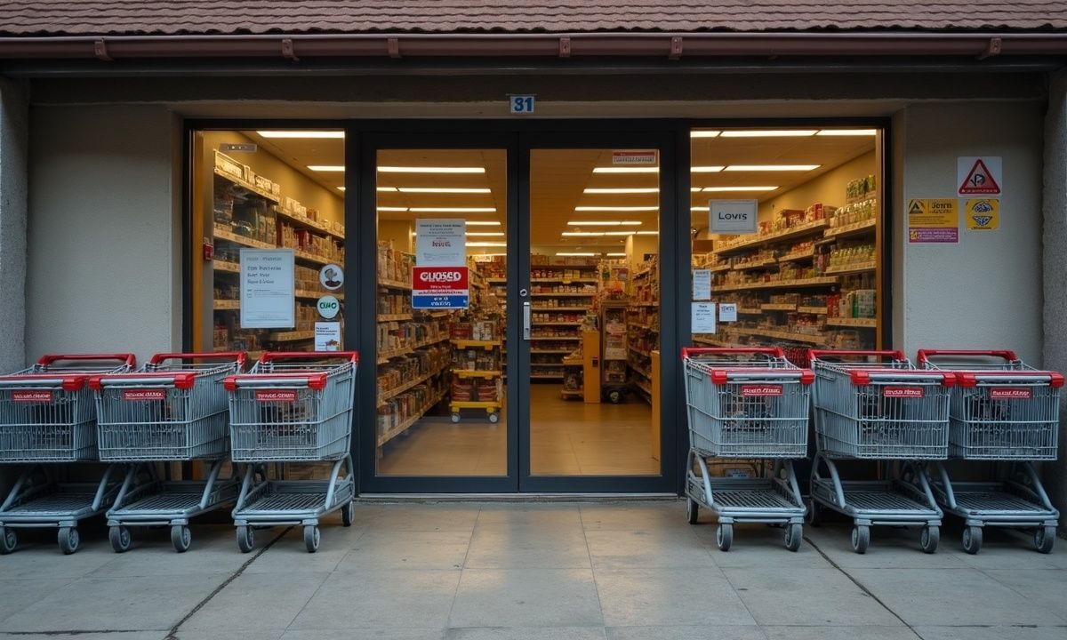 Clients déçus : ouvert depuis seulement cinq mois, ce supermarché va déjà fermer ses portes.