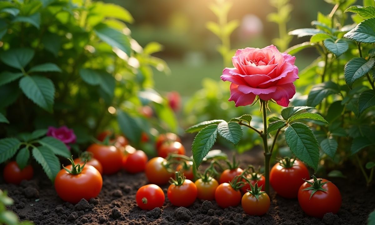 Pourquoi les anciens plantent-ils toujours un rosier au milieu des légumes ? (et non, ce n'est pas pour l'esthétique)